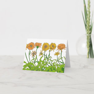 De Bloemen Notecard van goudsbloemen Kaart