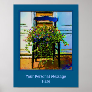 De bloemen op Stoel Creëer Uw Eigen Citaat Poster