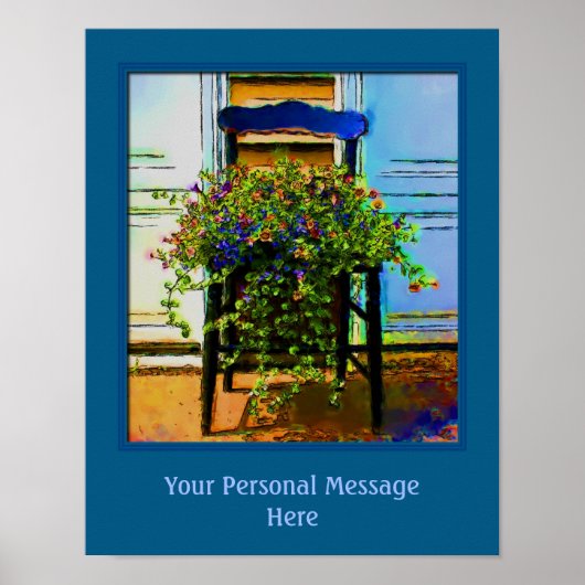 De bloemen op Stoel Creëer Uw Eigen Citaat Poster (Voorkant)