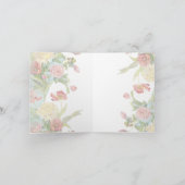 De Bloemen Pioenroos Tulp Bloemisterij Bloemen Bru Bedankkaart (Binnen)