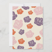 De bloemen Roze Rozen van de 40ste Uitnodiging van (Achterkant)