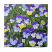 De bloemen Treeften van de Tegel Pansies van Tegeltje (Voorkant)