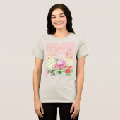De bloemen Tri-Blend shirt (Voorkant volledig)