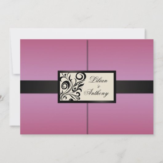 De bloemen Uitnodiging van het Huwelijk van (Voorkant)