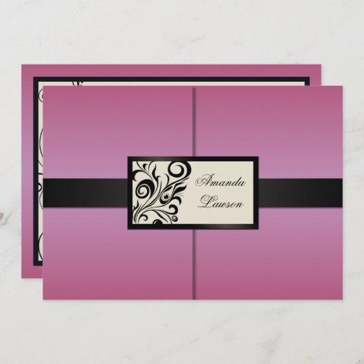 De bloemen Uitnodiging van Wervelingen (Voorkant / Achterkant)