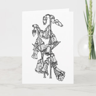 De Bloemen van de digitalis kleuren het zelf Lege Kaart