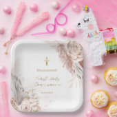 De bloemen van de eerste Heilige Communie Papieren Bordje (Feest)