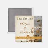 De bloemen van de herfst, FAUX hout sparen de Magn Magneet (Voorkant / Achterkant)