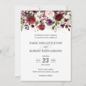 De Bloemen van de herfst in Rood, Paars en blozen Kaart (Voorkant)