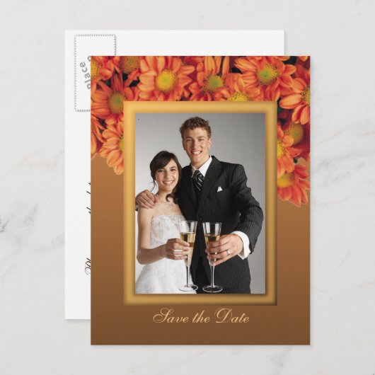 De Bloemen van de herfst sparen het Briefkaart van (Voorkant / Achterkant)