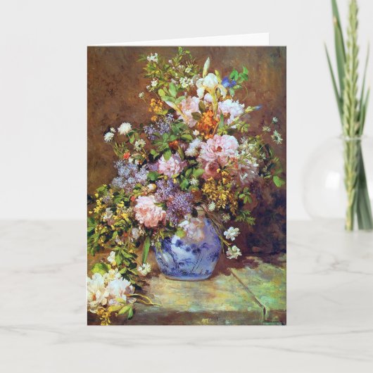 De Bloemen van de lente door Renoir Kaart (Voorkant)