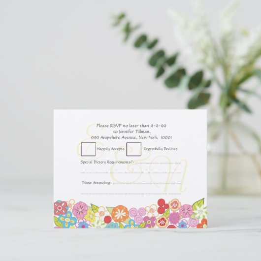 De Bloemen van de Lente van de Zomer van het Kaart (Staand voorkant)