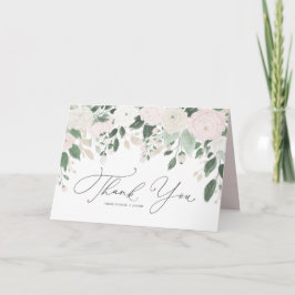 De Bloemen van de Pastelkleur van de waterverf met Bedankkaart