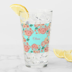 De Bloemen van de Perzik van de lente tuinieren Glas