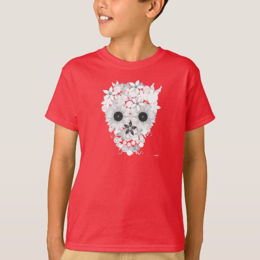 De bloemen van de schedel t-shirt (Voorkant)