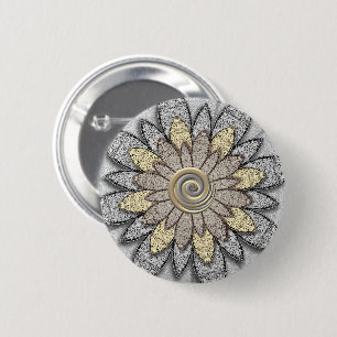 De Bloemen van de steen Ronde Button 5,7 Cm