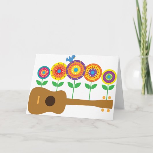 De Bloemen van de ukelele Kaart (Voorkant)