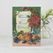 De Bloemen van de Vaas van het Fruit van het Feestdagenkaart (Staand voorkant)