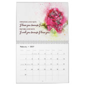 De Bloemen van de waterverf met de Kalender van de (Feb 2027)