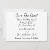 De bloemen van de waterverf sparen de Datum Save The Date (Achterkant)