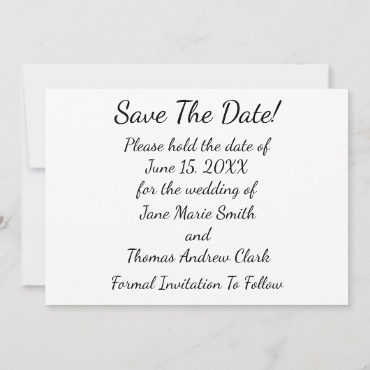 De bloemen van de waterverf sparen de Datum Save The Date (Achterkant)