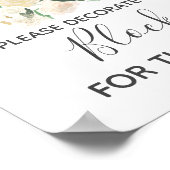 De Bloemen van het baby shower bouwen een Teken va Poster (Hoek)