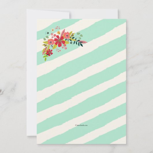 De Bloemen van het hallo van de Uitnodiging van (Achterkant)