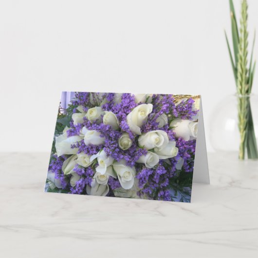 De bloemen van het huwelijk bedankkaart (Voorkant)