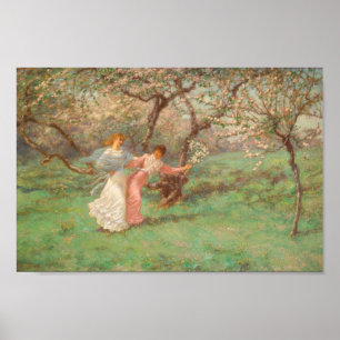 De bloemen van mei van William John Hennessy Poster