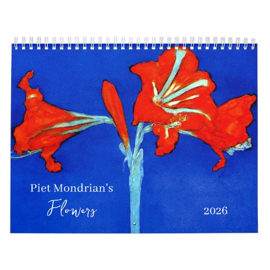 De bloemen van Piet Mondriaan 2026 Kalender (Hoes)