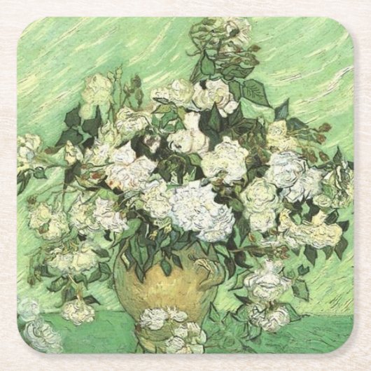 De bloemen van Van Gogh in de vaas Kartonnen Onderzetters (Voorkant)