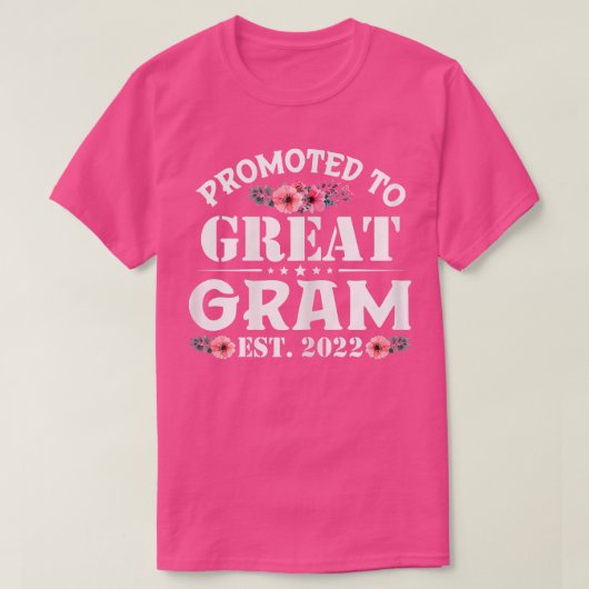 De bloemen van vrouwen bevorderden aan gram Est 20 T-shirt (Design voorkant)