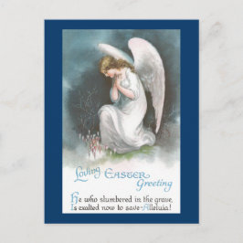 De Bloemen Vintage Pasen van de engel en van de Feestdagenkaart