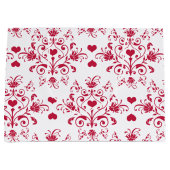 De bloemen wervelingen en hartenZak van de Gift Groot Cadeauzakje (Voorkant)