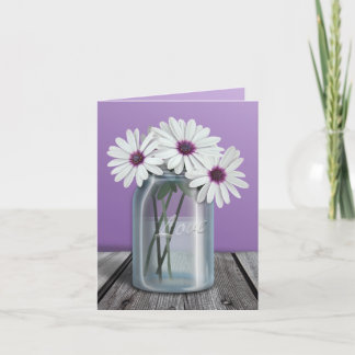 De bloemen Witte en Paarse kaarten van Daisy Mason