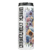 De bloemendrukte van de Australische herdershond Thermosbeker (Achterkant)