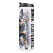 De bloemendrukte van de Australische herdershond Thermosbeker (Geroteerd rechts)