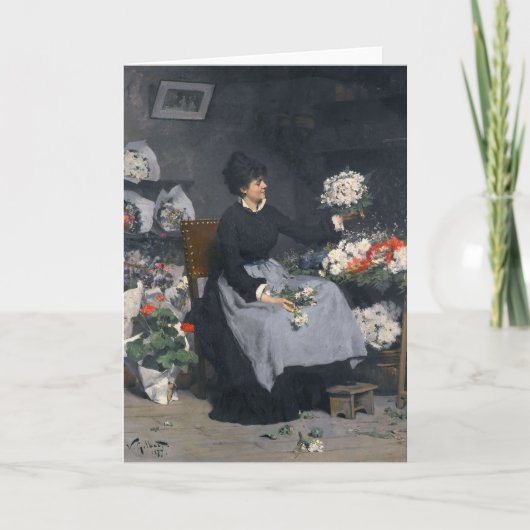 De bloemenhandelaar | Victor Gabriel Gilbert Kaart (Voorkant)