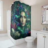 De bloemenhaven van de zeemeermin douchegordijn (In situ)