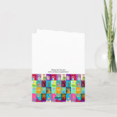 De BloemenKaart van de Kleur van Kerstmis van de Feestdagen Kaart (Achterkant)