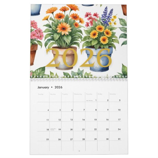 De Bloemenkalender 2026 Kalender (Jan 2026)