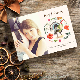 De bloemenkroon | Thanksgiving | van Turkije Feestdagen Kaart