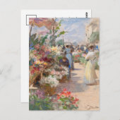 De bloemenmarkt | Victor Gabriel Gilbert Briefkaart (Voorkant / Achterkant)