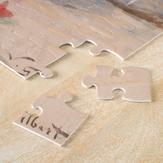 De bloemenmarkt | Victor Gabriel Gilbert Legpuzzel (Zijkant)