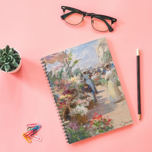 De bloemenmarkt | Victor Gabriel Gilbert Notitieboek