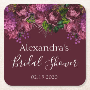 De BloemenMarsala Bourgondië van het Kartonnen Onderzetters