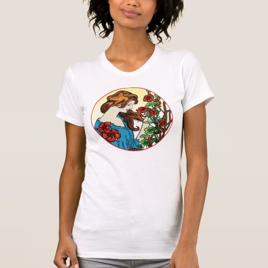 De bloemenmeid t-shirt (Voorkant)
