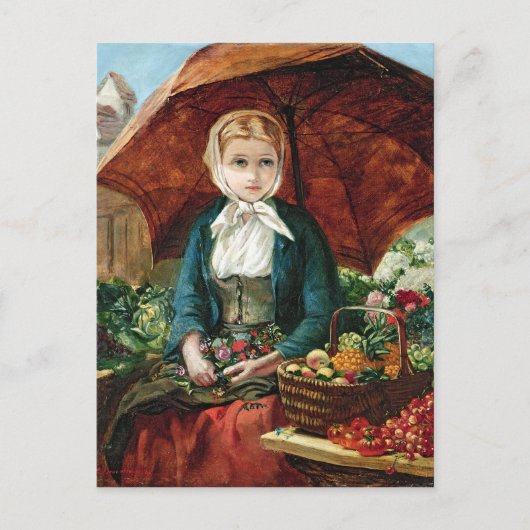 De Bloemenmeisje Briefkaart (Voorkant)