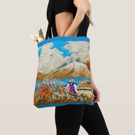 De Bloemenmeisje Canvas tas (Dichtbij)