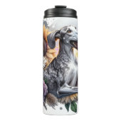 De bloemensereniteit van Ibizan Hound Thermosbeker (Voorkant)